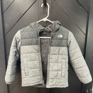 Boys north face reversible full zip hooded jacket